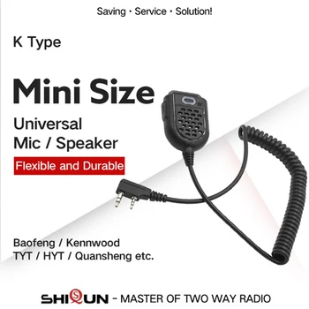 2-pin Walkie-talkie Mikrofón 3, 5 mm 2 5mm Mic so Štítkom Svorka obojsmerná Rádiová Náhradné Diely Náhradné pre Baofeng UV5R V2