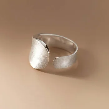 Móda Nepravidelný Široký Matný Brúsený Otvor Prstene pre Ženy Jednoduché Kreatívny Dizajn Nastaviteľné ukazovák Krúžok Šperky Anillos